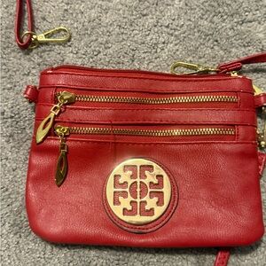Red Faux Leather Crossbody Bag Kristen Classics Hand Bag Clutch
